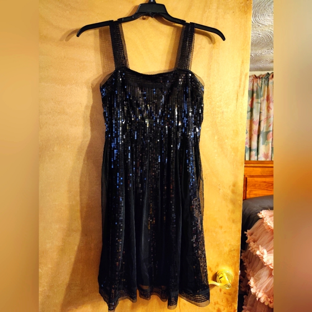 Black Sequined Dress